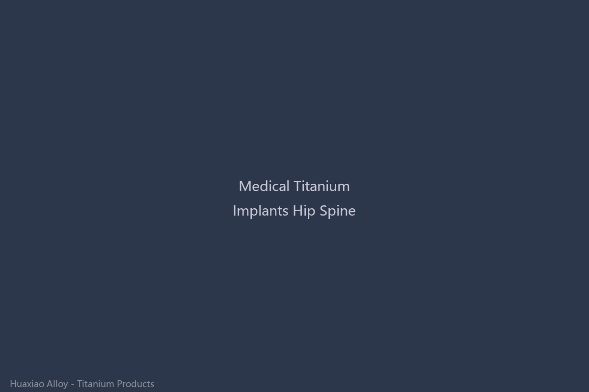 Collection of medical-grade titanium alloy orthopedic implants including hip stem, spinal fusion cage, and bone plates, demonstrating biocompatibility and precision machining of Ti-6Al-4V ELI for surgical applications